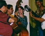 Singing with a Son group in Santiago, Cuba 1999